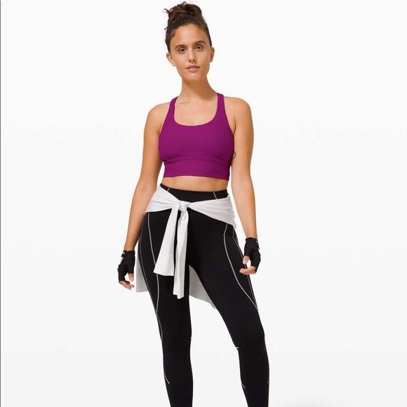 Lululemon long line energy bra 6 and fast and free crop bottoms 4 matching set - Picture 2 of 10